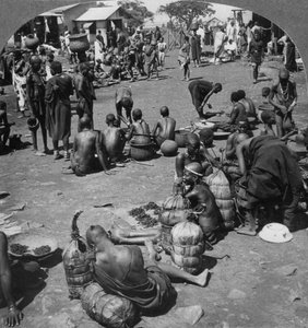 Der einheimische Markt in Port Florence, Viktoriasee, Kenia, ca. 1901-1903
