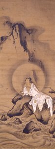 Kannon (Avalokitesvara) in weißen Gewändern von Kichizan Mincho