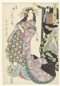 Kurtisane Shinohara aus dem Tsuruya-Haus und der Koya-Fluss