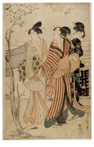Im Frühlingsnebel eine Prozession von Blumen von Kikugawa Eizen