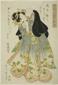 Kisen Hoshi, aus der Serie "Modische Kinder als die sechs unsterblichen Dichter (Furyu kodakara rokkasen)" von Kikukawa Eizan