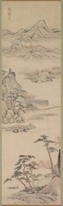 Landschaft mit Bootsfahrern von Kimura Kenkadō