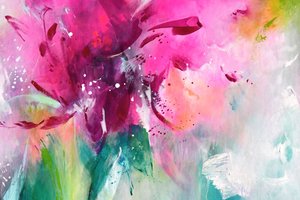 Lebendige Rosa Blüte von Kirsten Handelmann