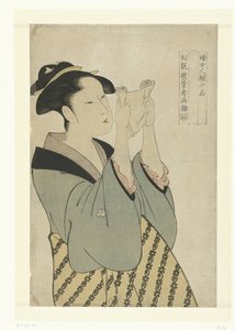 Brief lesende Frau von Kitagawa Utamaro