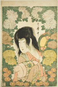 Chrysanthemenjunge von Kitagawa Utamaro