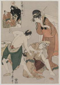 Chushingura: Akt XI des Treue-Lagerhauses, späte 1790er Jahre von Kitagawa Utamaro