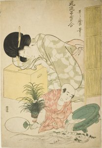 Goldfisch, aus der Serie "Eleganter Vergleich kleiner Schätze" von Kitagawa Utamaro