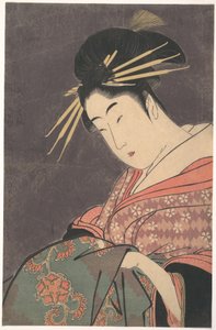„Hanaōgi von Gomeirō,“ aus der Serie Vergleich der Reize der Schönheiten