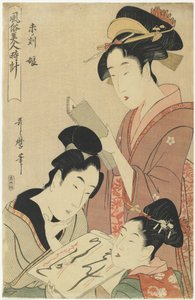Stunde des Widders, junge Mädchen, 1798-1799 von Kitagawa Utamaro