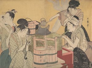 Küchenszene von Kitagawa Utamaro