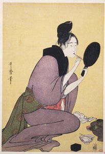 Kuchi-beni, Lippenmalerei von Kitagawa Utamaro