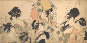 Narihiras Reise in den Osten, ca. 1797 von Kitagawa Utamaro