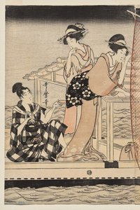 Netzfischen bei Nacht am Sumida-Fluss von Kitagawa Utamaro