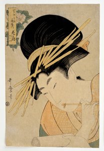 Porträt der Kurtisane Hanaogi aus dem Haus Ogiya