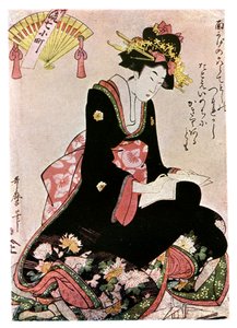 Die Madonna des Papierstorchs, 1901 von Kitagawa Utamaro