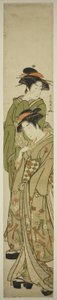 Zwei Frauen beim Spaziergang von Kitao Masanobu
