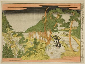Akt V (Godanme), aus der Serie "Perspektivbilder des Lagers der treuen Vasallen (Uki-e kanadehon Chushingura)" von Kitao Masayoshi