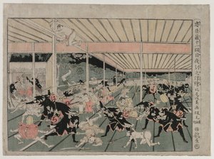 Chushingura: Akt XI (aus der Serie Perspektivbilder für Das Schatzhaus der Loyalität) von Kitao Masayoshi