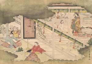 Ein Vorfall aus den Erzählungen von Ise Ise Monogatari, ca. 1790 von Kitao Shigemasa