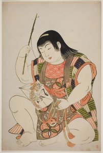 Junge als Hotei, aus einer unbetitelten Serie von Kindern als die Sieben Glücksgötter