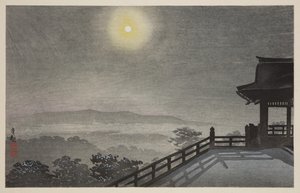 Kühle Mondnacht am Kiyomizudo in der östlichen Hauptstadt von Kiyochika Kobayashi