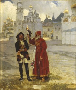 Junger Peter I. und sein Falke
