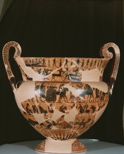 Die François-Vase, hergestellt von Ergotimos, ca. 570 v. Chr.