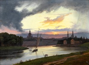 Dresden im Sonnenuntergang
