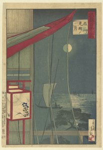 Der Mond bei Shinagawa (Hundert Ansichten der Provinz Musashi)