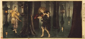 Taira no Tadamori fängt den Priester von Midō von Kobayashi Kiyochika