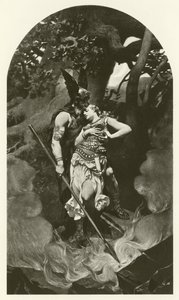 Wotan nimmt Abschied von Brunhild (Gravur) von Konrad Dielitz