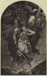 Wotans Abschied von Brünhild (Fotogravur) von Konrad Dielitz