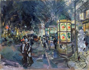 Pariser Boulevard bei Nacht