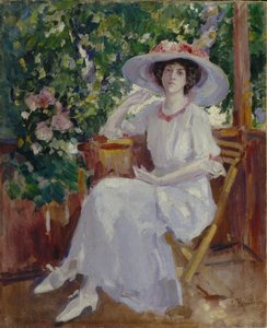 Porträt der Schauspielerin Nadezhda Komarovskaya von Konstantin Alekseevich Korovin