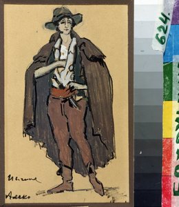 Kostümentwurf für die Oper Aleko von S. Rachmaninov