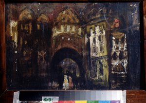 Bühnenbildentwurf für die Oper Faust von Charles Gounod von Konstantin Alekseevich Korovin