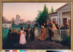 Der Abschied der Besucher von Konstantin Alexandrovich Trutovsky