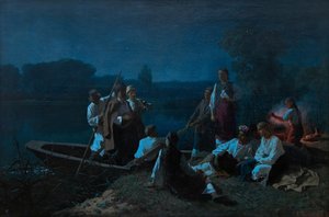 Die Nacht vor Pfingsten in der Ukraine, 1878 von Konstantin Alexandrovich Trutovsky