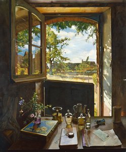 Offene Tür zu einem Garten von Konstantin Andreevic Somov