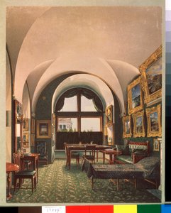 Das kleine Arbeitszimmer von Kaiser Nikolaus I im Winterpalast in St. Petersburg