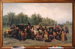 Die Ankunft einer Ikone von Konstantin Apollonovich Savitsky