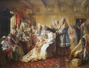 Die russische Brautkleidung