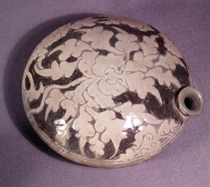 Koreanische Kunst: Porzellanweinflasche (oder Flasche). Koryo-Periode von Korean School