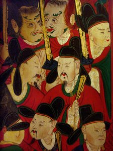 Detail des Porträts des sechsten Königs (Danjong) von Korean School