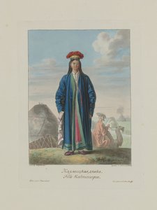 Kalmückisches Mädchen. Aus Les peuples de la Russie, 1812