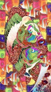 Buntes Mosaikfisch