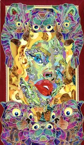 Surreales Katzenmosaik von Kostyantin Malginov