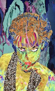 Lebhafte Pop-Art Frau