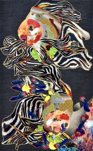 Zebra-Streifen Fisch Fantasie