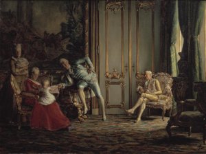 Ein Interieur aus dem vergangenen Jahrhundert. Szene vom Hofe Christians VII. von Kristian Zahrtmann